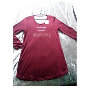 Danskin Long Pajama Shirt Size Medium